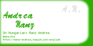 andrea manz business card